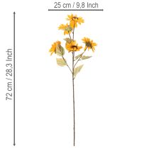 Artikel Sonnenblume Kunstblume 72 cm Gelb 2er-Set aus Kunststoff und künstlichem Stoff