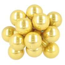Artikel Mini Weihnachtskugeln am Draht Kunststoff Spiegelbeeren 20mm 140 Stück Kupferbraun, Orange, Goldgelb
