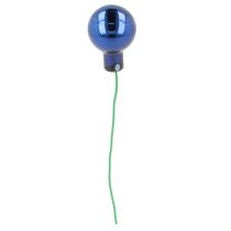 Artikel Mini Weihnachtskugeln mit Draht 20mm Blau 140 Stück aus Glas