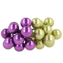 Artikel Mini Weihnachtskugeln am Draht 25mm Bunt 140 Stück aus Glas