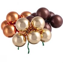 Artikel Spiegelbeeren Weihnachtskugeln in Gold, Braun, Apricot Ø40mm 32 Stück für Deko