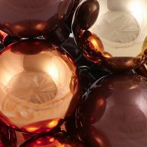 Artikel Spiegelbeeren Weihnachtskugeln in Gold, Braun, Apricot Ø40mm 32 Stück für Deko