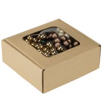 Artikel Spiegelbeeren Ø1,5cm Braun-Gold 140St