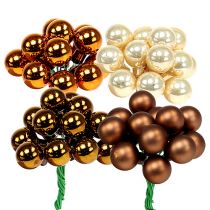 Artikel Spiegelbeeren Ø1,5cm Braun-Gold 140St