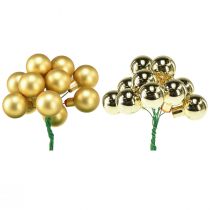 Artikel Mini Christbaumkugeln Glas Spiegelbeeren Gold Ø20mm 140 Stück Deko