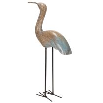Artikel Dekofigur Vogel aus Holz und Metall 43 cm für Wohn- und Gartengestaltung