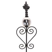 Artikel Metall Gartenstecker mit Kugel und geschwungenem Design 90 cm für den Außenbereich, 2 Stück