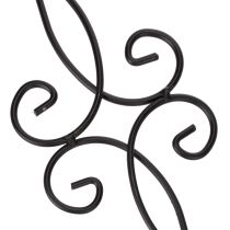 Artikel Metall Gartenstecker mit Kugel und geschwungenem Design 90 cm für den Außenbereich, 2 Stück
