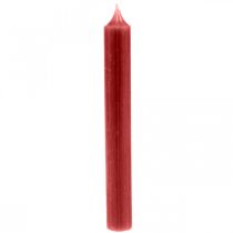 Artikel Stabkerze Rot durchgefärbt Kerzen Rubinrot 180mm/Ø21mm 6St