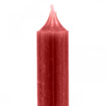Artikel Stabkerze Rot durchgefärbt Kerzen Rubinrot 180mm/Ø21mm 6St