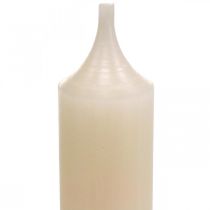 Artikel Stabkerze Weiß Creme Kerzendeko 120mm/Ø21mm 6 St