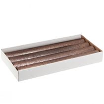 Artikel Stabkerzen Kupfer Marmoroptik 34x300mm für festliche Dekoration, 4er Set