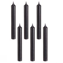 Artikel Schwarze Stabkerzen Set 6 Stück, Ø21mm 170mm - Atmosphärische Dekoration und Beleuchtung