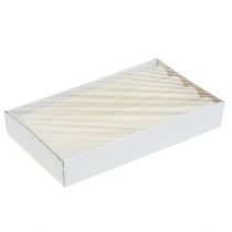 Artikel Stabkerzen durchgefärbt Creme 34mm x 240mm 4 St