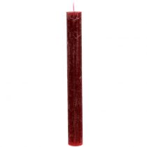 Stabkerzen durchgefärbt Dunkelrot 34mm x 300mm 4St