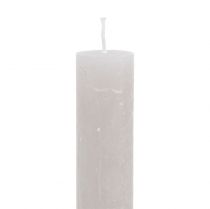 Artikel Stabkerzen durchgefärbt Grau 34mm x 240mm 4 St