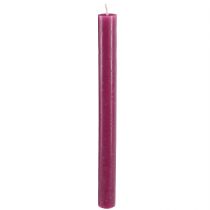 Artikel Elegante Durchgefärbte Stabkerzen Berry 21x240mm, 12er Set
