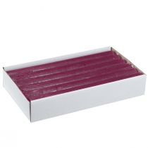 Artikel Elegante Durchgefärbte Stabkerzen Berry 21x240mm, 12er Set