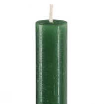 Artikel Dunkelgrüne Stabkerzen 21x240mm, durchgefärbt, 12er-Set – Ideal für Deko & Ambiente