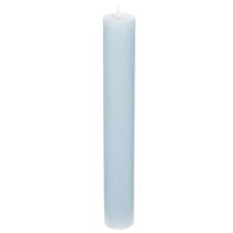 Artikel Stabkerzen Hellblau Wachs 34x240mm 4er-Set für Kerzenständer und Tischdekoration