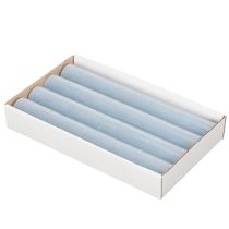 Artikel Stabkerzen Hellblau Wachs 34x240mm 4er-Set für Kerzenständer und Tischdekoration