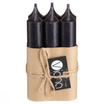 Artikel Kurze Stabkerzen Schwarz 120mm Set mit 6 - Tischdeko, Eventkerzen, Stilvolles Ambiente