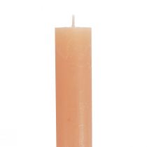Stabkerzen durchgefärbt Peach Kerzen Orange 34×300mm 4St