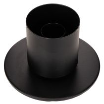 Artikel Stabkerzenhalter Metall mit Glaszylinder 31cm Schwarz/Transparent