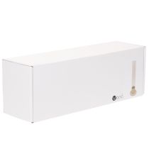 Artikel Stabkerzenhalter Metall mit Glaszylinder und Sockel 31cm Taupe