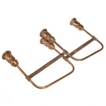 Artikel Goldener Stabkerzenhalter im Antik-Look, Metall, für 4 Kerzen, 18x18cm H16,5cm