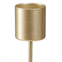 Artikel Mattgoldene Stabkerzenhalter Ø24mm 11cm zum Stecken - Festliche Tischdekoration im 16er Set