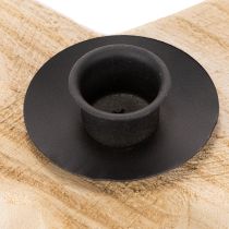 Artikel Holzstern Kerzenhalter 16 cm Natur mit Metallhalterung für Stabkerzen