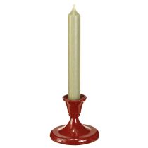 Artikel Stabkerzenhalter Rot Metall Ø8,5cm H7cm - Ideal für stilvolle Dekoration