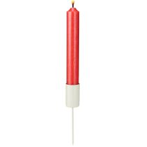 Artikel Stabkerzenhalter Cremebeige Metall mit Stab 11 cm Ø22mm – Set aus 4