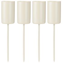 Artikel Stabkerzenhalter Cremebeige Metall mit Stab 11 cm Ø22mm – Set aus 4