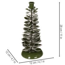 Artikel Kerzenhalter Metall Tannenbaum-Form Grün 28cm Innenbereich