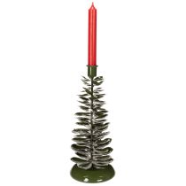 Artikel Kerzenhalter Metall Tannenbaum-Form Grün 28cm Innenbereich