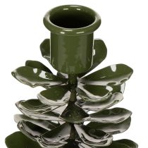 Artikel Kerzenhalter Metall Tannenbaum-Form Grün 28cm Innenbereich