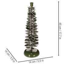 Artikel Kerzenständer Metall Tannenbaum-Optik Grün 45 cm
