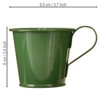 Artikel Stilvoller Stabkerzenhalter Tasse Dunkelgrün 6er-Set für Floristen & Blumengeschäfte