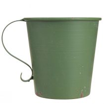 Artikel Stabkerzenhalter Vintage Look Grün Metall Deko Ø11cm H11cm