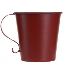 Artikel Stabkerzenhalter Weinrot im Tassen-Look Ø11cm H11cm - Romantische Vintage-Tischdeko