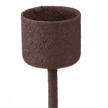 Artikel Stabkerzenhalter zum Stecken Rost Braun Ø22mm H10,5cm 12 St für festliche & charmante Atmosphäre