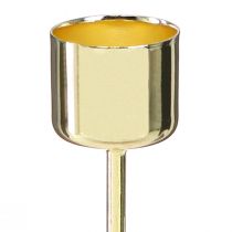 Artikel Goldene Kerzenhalter Steckbar für Tischdeko & Festlichkeiten, Set 12 Stück Ø22mm H10,5cm
