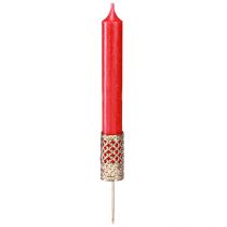 Artikel Goldene Stabkerzenhalter zum Stecken 22mm H10cm Vintage-Glamour 4er-Set