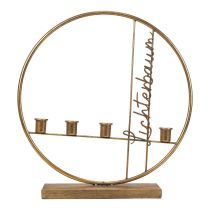 Stabkerzenhalter Dekoring Metall Lichterbaum Gold Ø38cm
