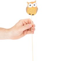 Artikel Pflanzenstecker Eule aus Holz 31cm farbig sortiert 12 Stück
