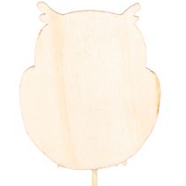 Artikel Pflanzenstecker Eule aus Holz 31cm farbig sortiert 12 Stück