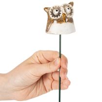 Artikel Keramik Eulenstecker 26 cm Braun 2er-Set für Pflanzen