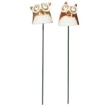 Artikel Keramik Eulenstecker 26 cm Braun 2er-Set für Pflanzen